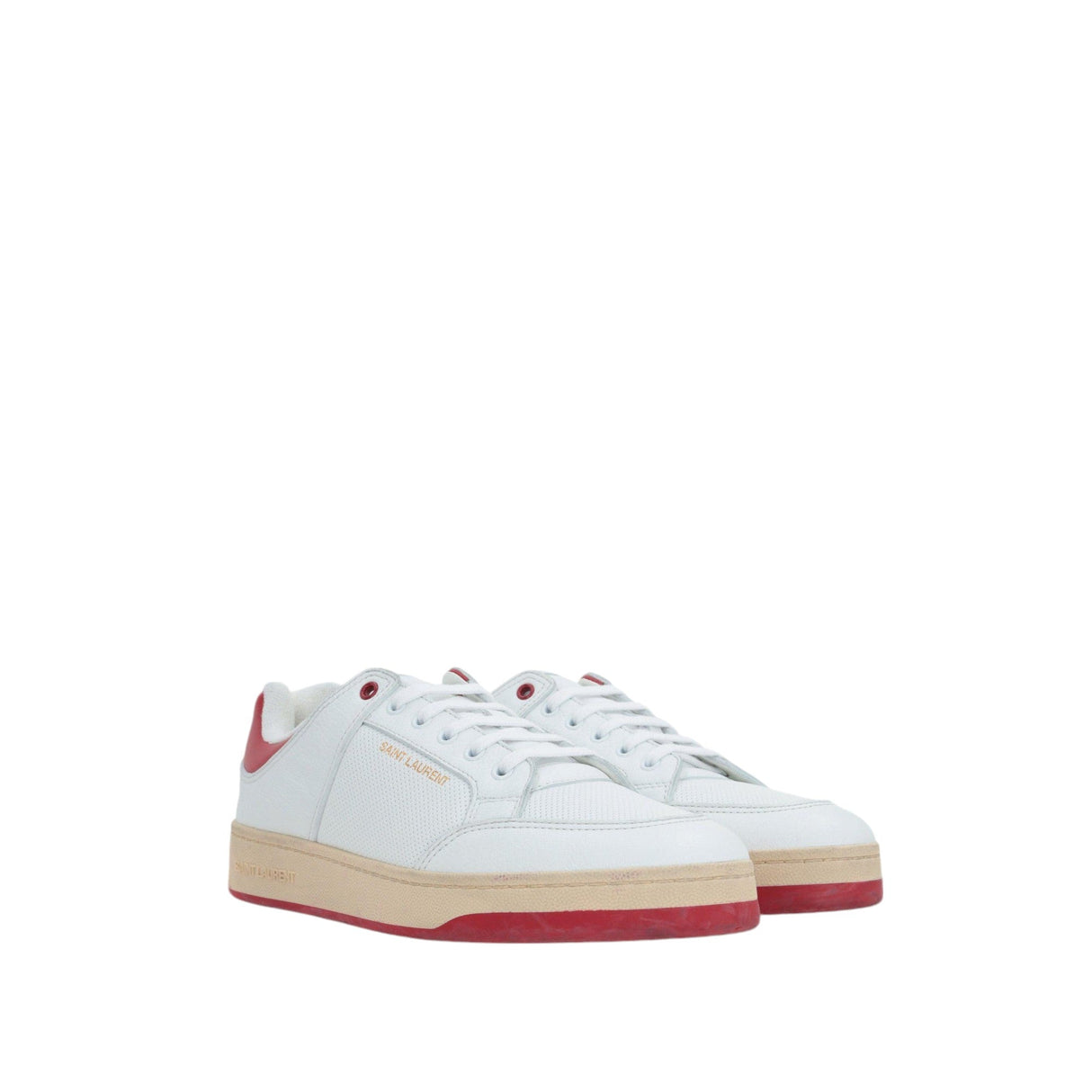 Sl/61 Grainy Perforated Leather Sneakers-SAINT LAURENT-JOHN JULIA