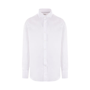 Slim-fit Twill Shirt-BRUNELLO CUCINELLI-JOHN JULIA