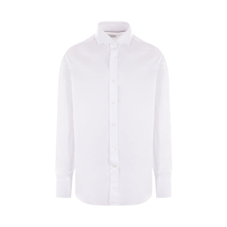 Slim-fit Twill Shirt-BRUNELLO CUCINELLI-JOHN JULIA