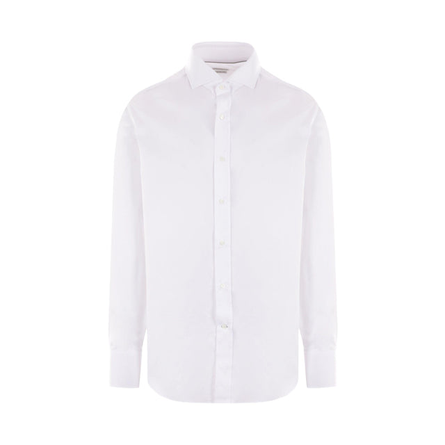 Slim-fit Twill Shirt-BRUNELLO CUCINELLI-JOHN JULIA