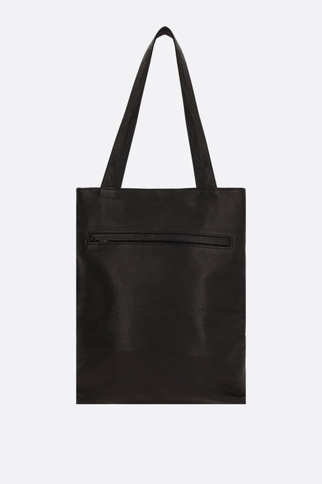 Small Grainy Leather Tote Bag-DISCORD YOHJI YAMAMOTO-JOHN JULIA