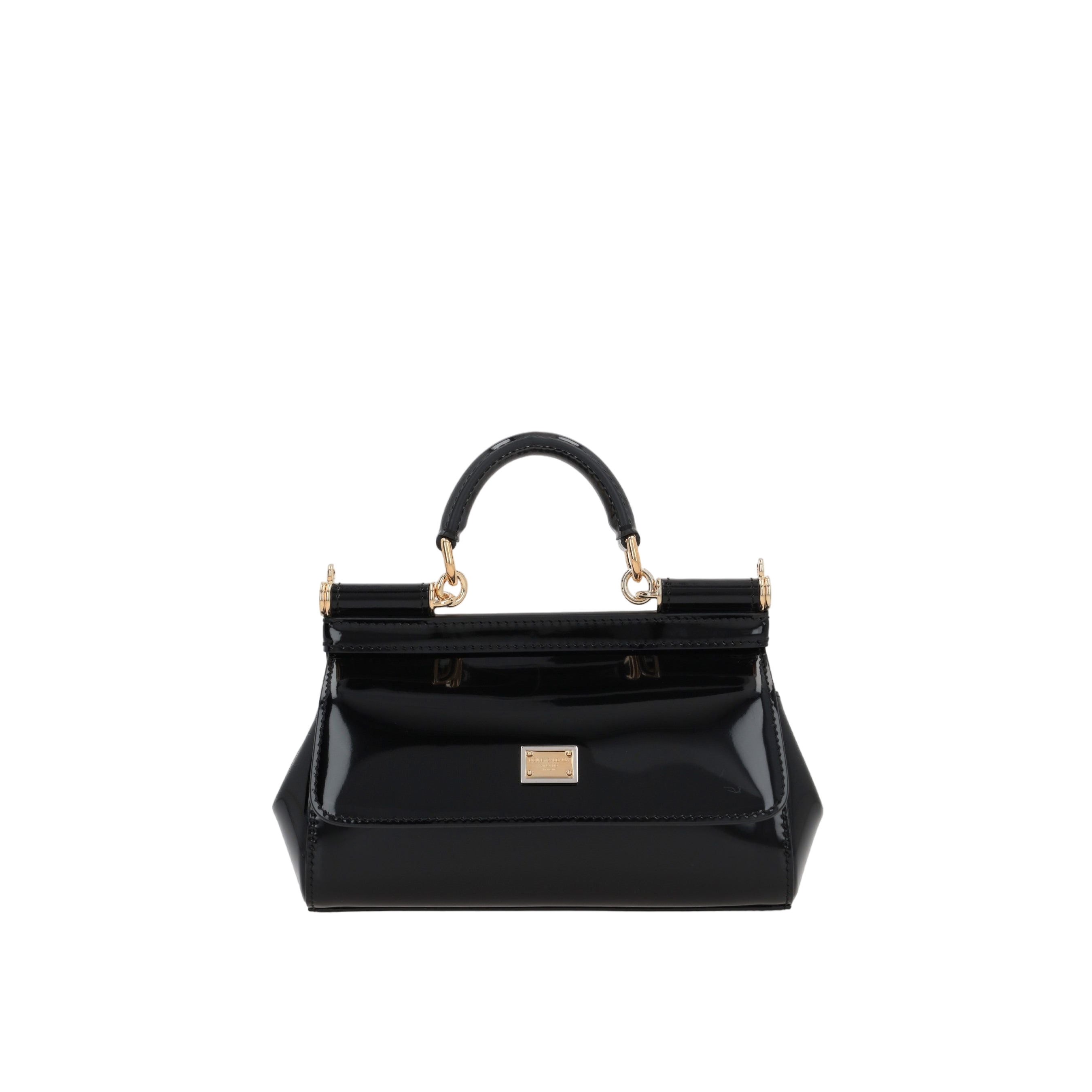 Small Sicily Patent Leather Handbag-DOLCE & GABBANA-JOHN JULIA