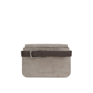 Small Suede Shoulder Bag-BRUNELLO CUCINELLI-JOHN JULIA