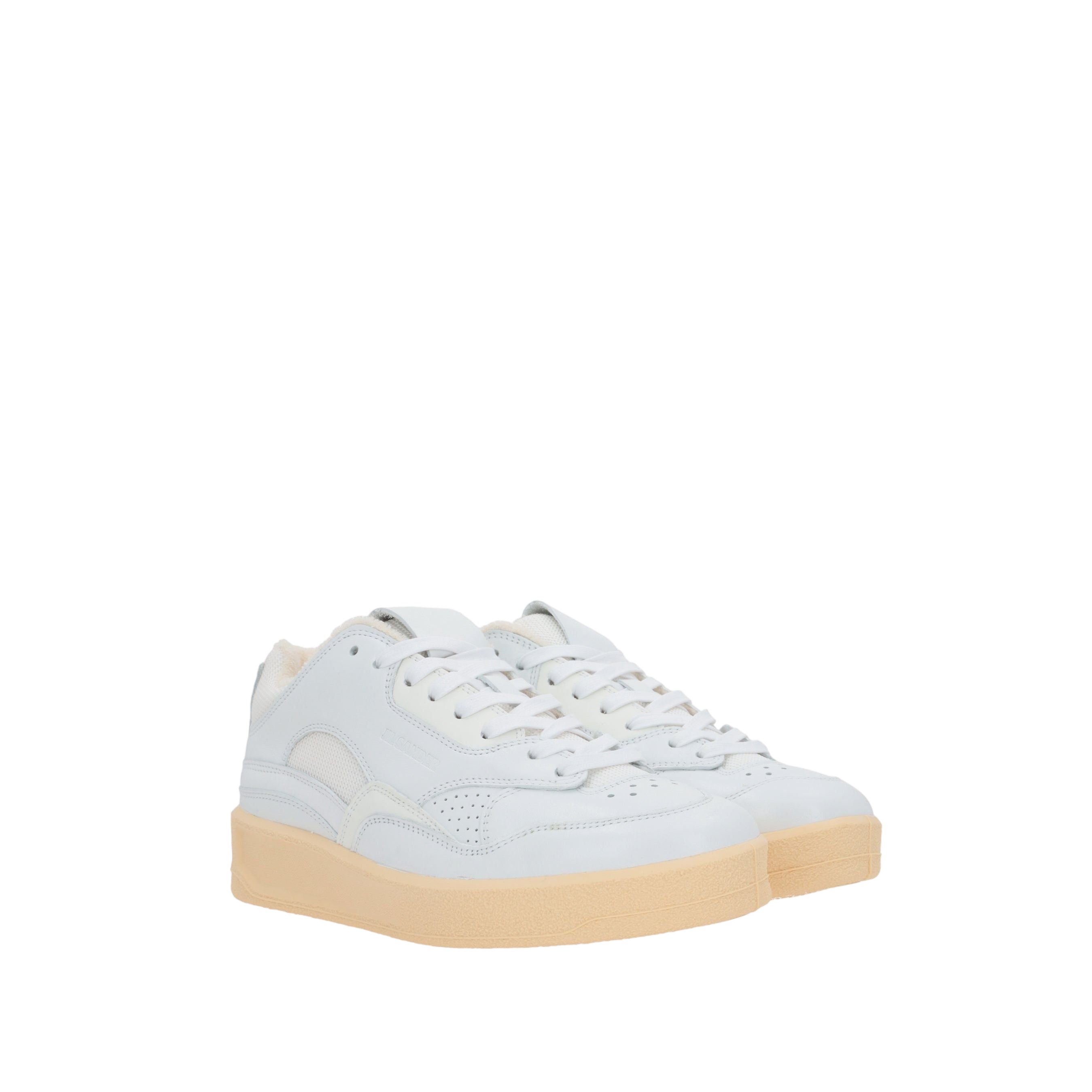 Smooth Leather and Mesh Sneakers-JIL SANDER-JOHN JULIA