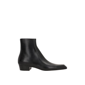 Smooth Leather Augustin Ankle Boots-SAINT LAURENT-JOHN JULIA