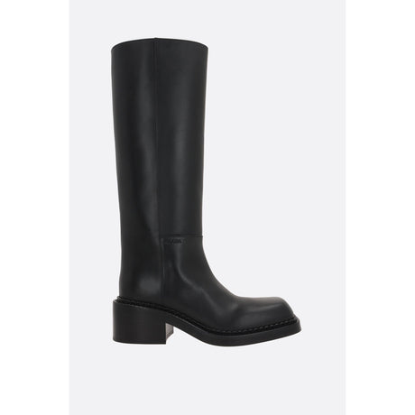 Smooth Leather Boots-PRADA-JOHN JULIA