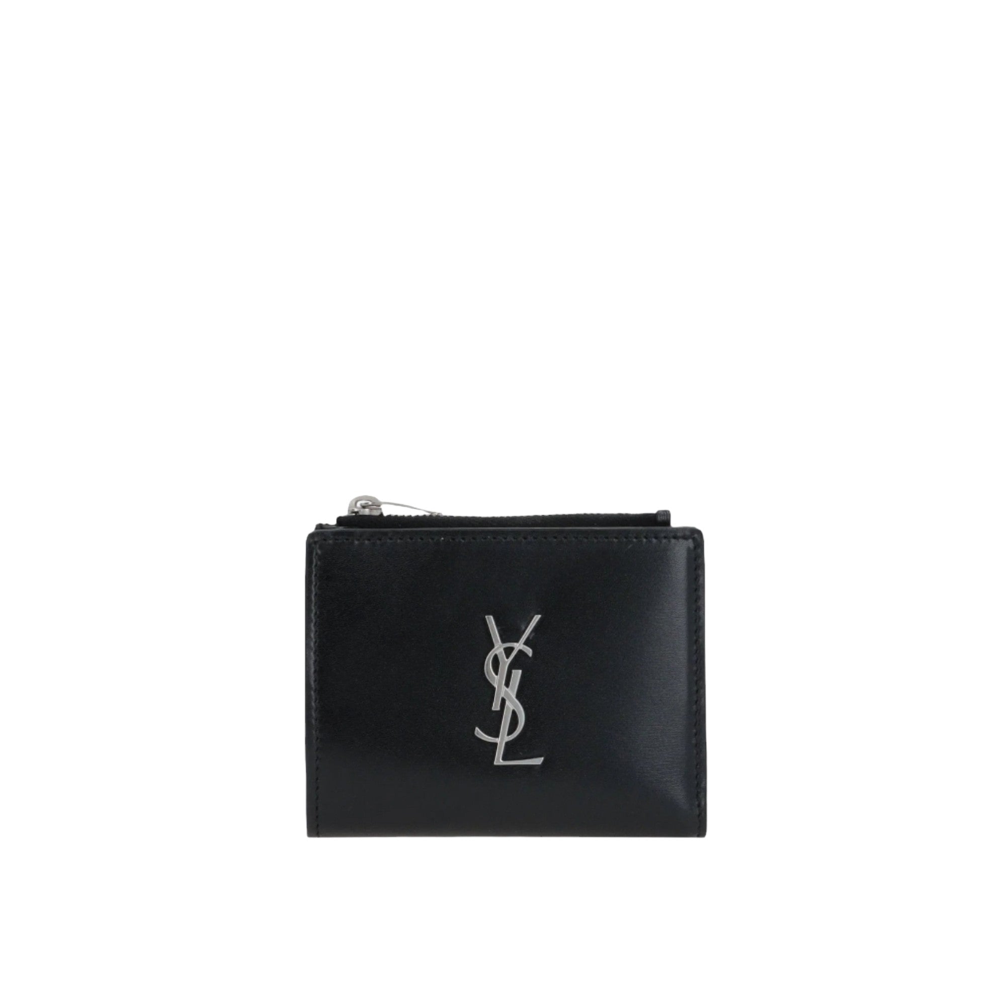 Smooth Leather Cassandre Compact Wallet-SAINT LAURENT-JOHN JULIA