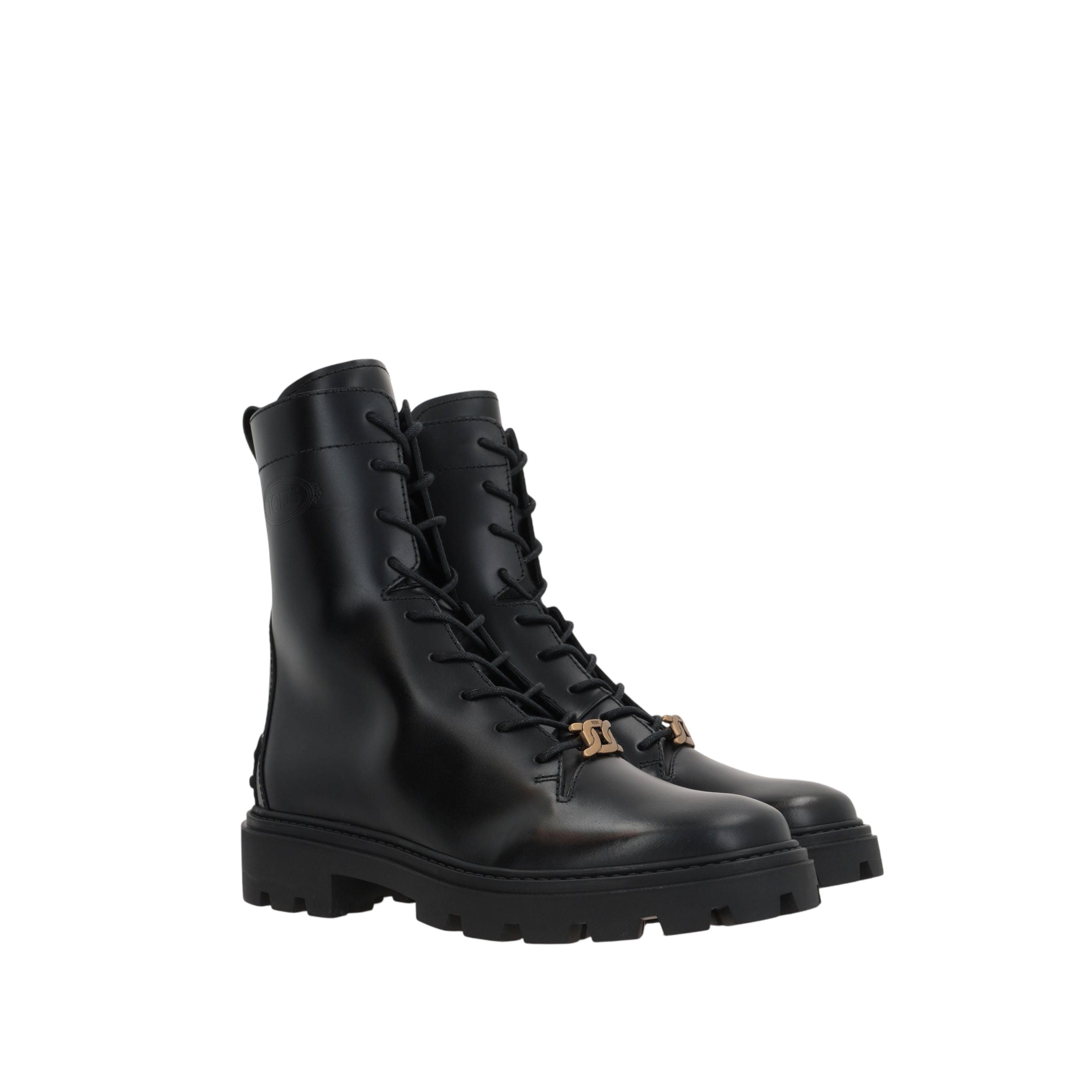 Smooth Leather Combat Boots-TOD'S-JOHN JULIA