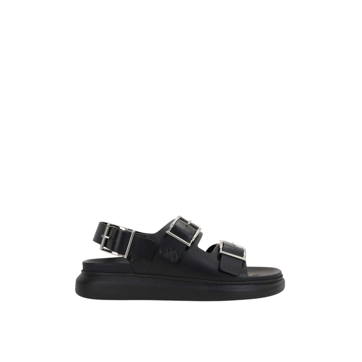 Smooth Leather Flat Sandals-ALEXANDER MCQUEEN-JOHN JULIA