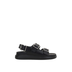 Smooth Leather Flat Sandals-ALEXANDER MCQUEEN-JOHN JULIA