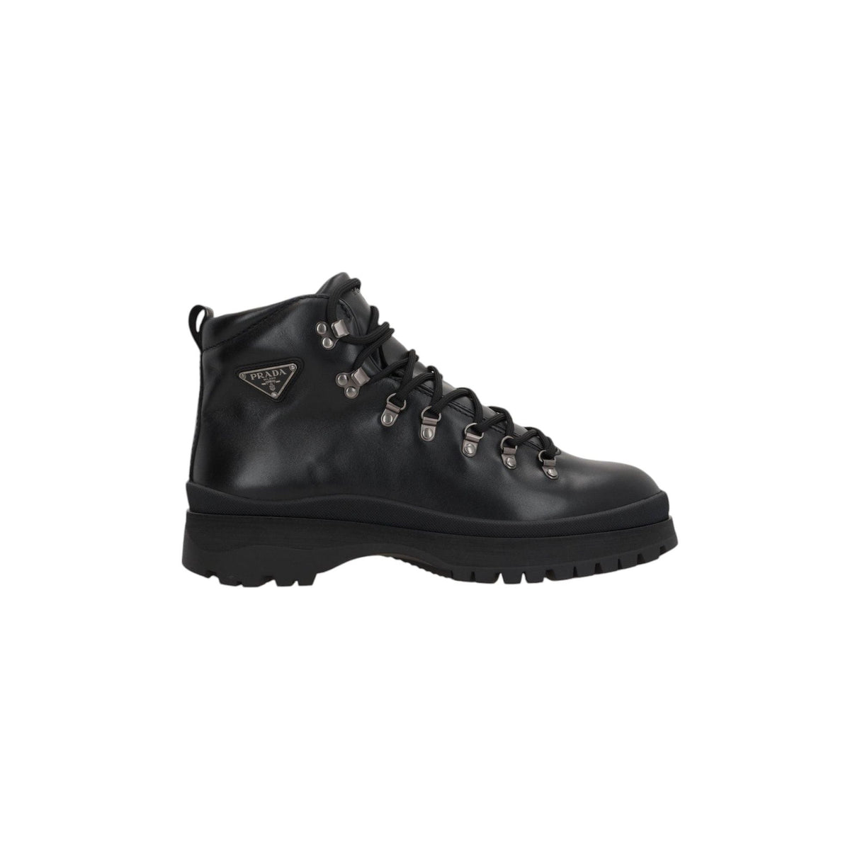 Smooth Leather Hiking Boots-PRADA-JOHN JULIA