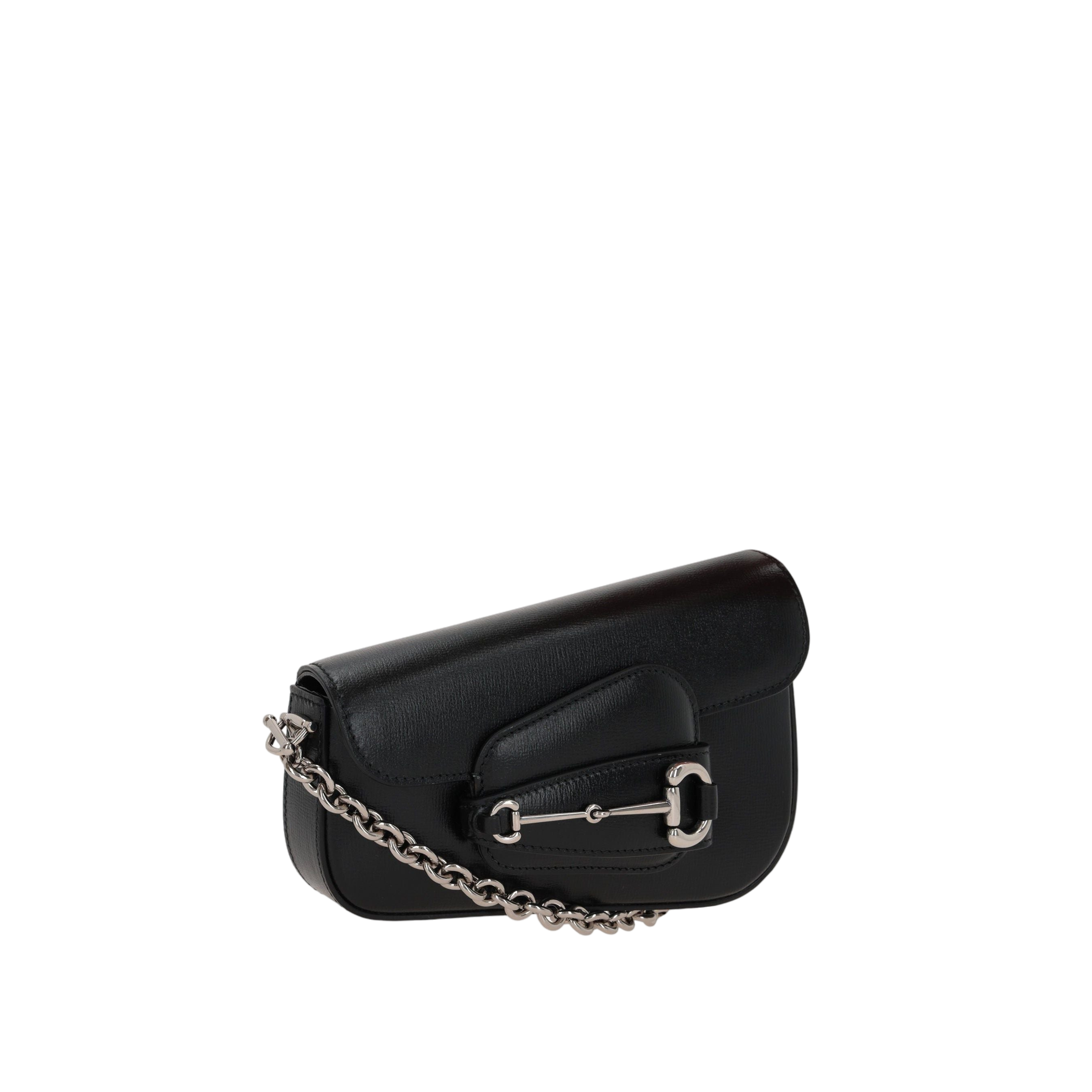 Smooth Leather Horsebit 1955 Mini Shoulder Bag-GUCCI-JOHN JULIA