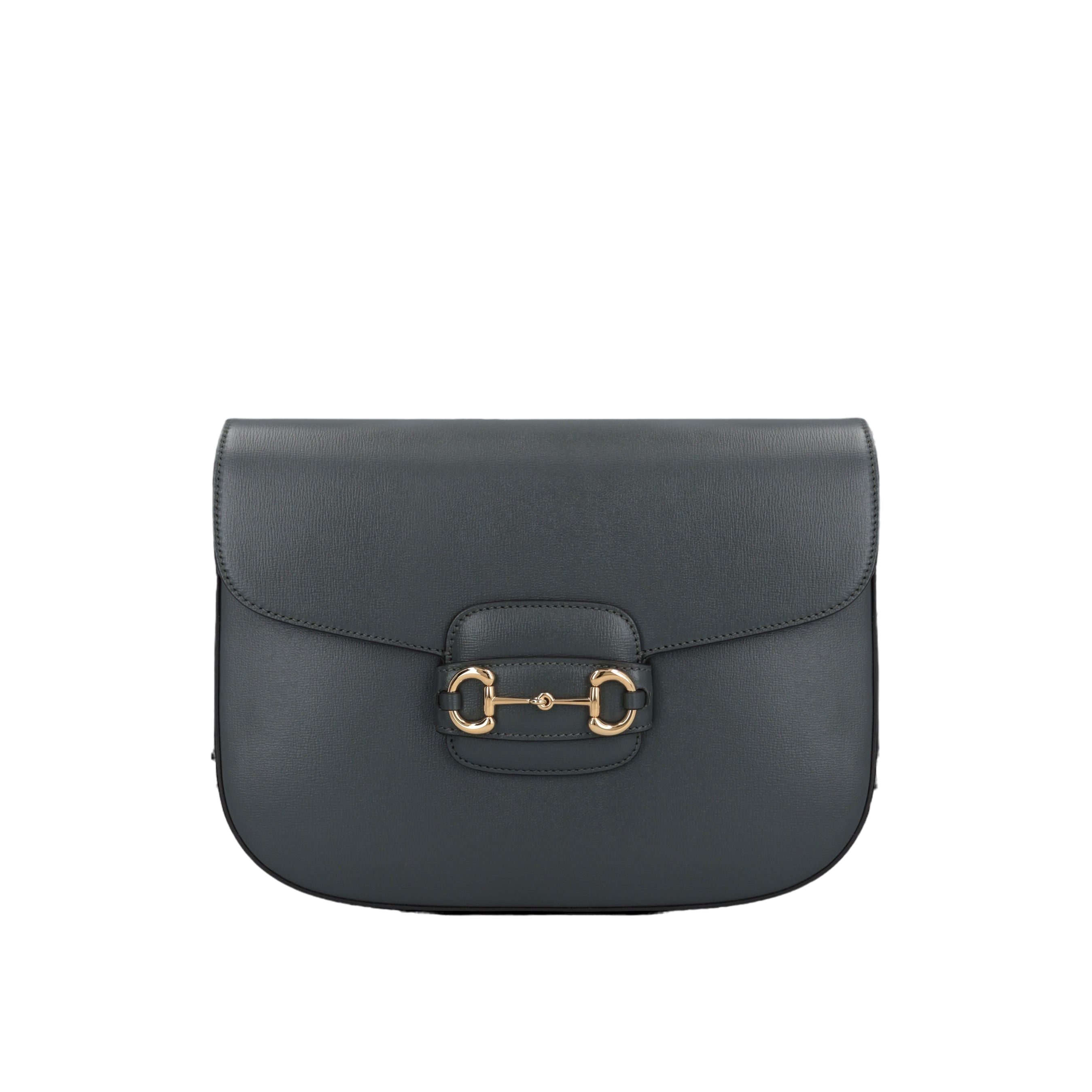 Smooth Leather Horsebit 1955 Shoulder Bag-GUCCI-JOHN JULIA