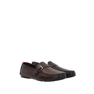 Smooth Leather Loafers-SANTONI-JOHN JULIA