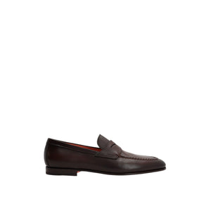 Smooth Leather Loafers-SANTONI-JOHN JULIA