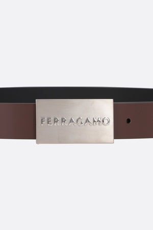 Smooth Leather Reversible Belt-FERRAGAMO-JOHN JULIA