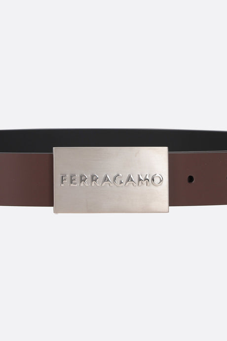 Smooth Leather Reversible Belt-FERRAGAMO-JOHN JULIA