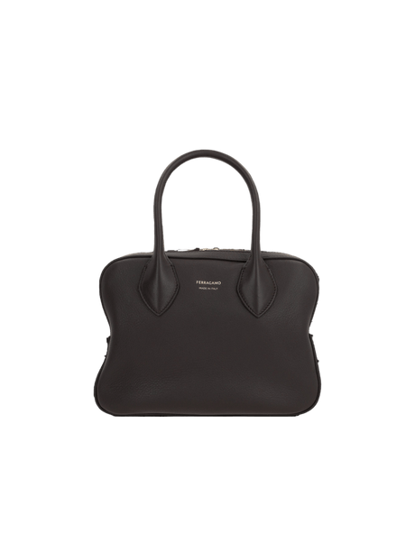 FERRAGAMO-Smooth Leather Star Small Handbag-JOHN JULIA