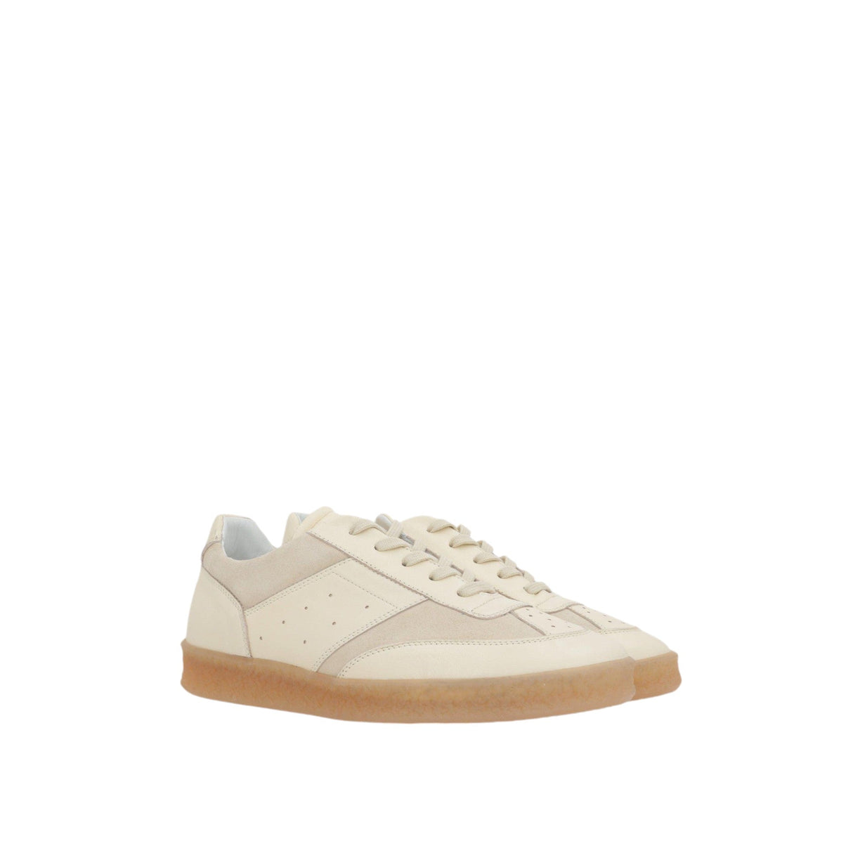 Smooth Leather Suede Sneakers-MM6 Maison Margiela-JOHN JULIA