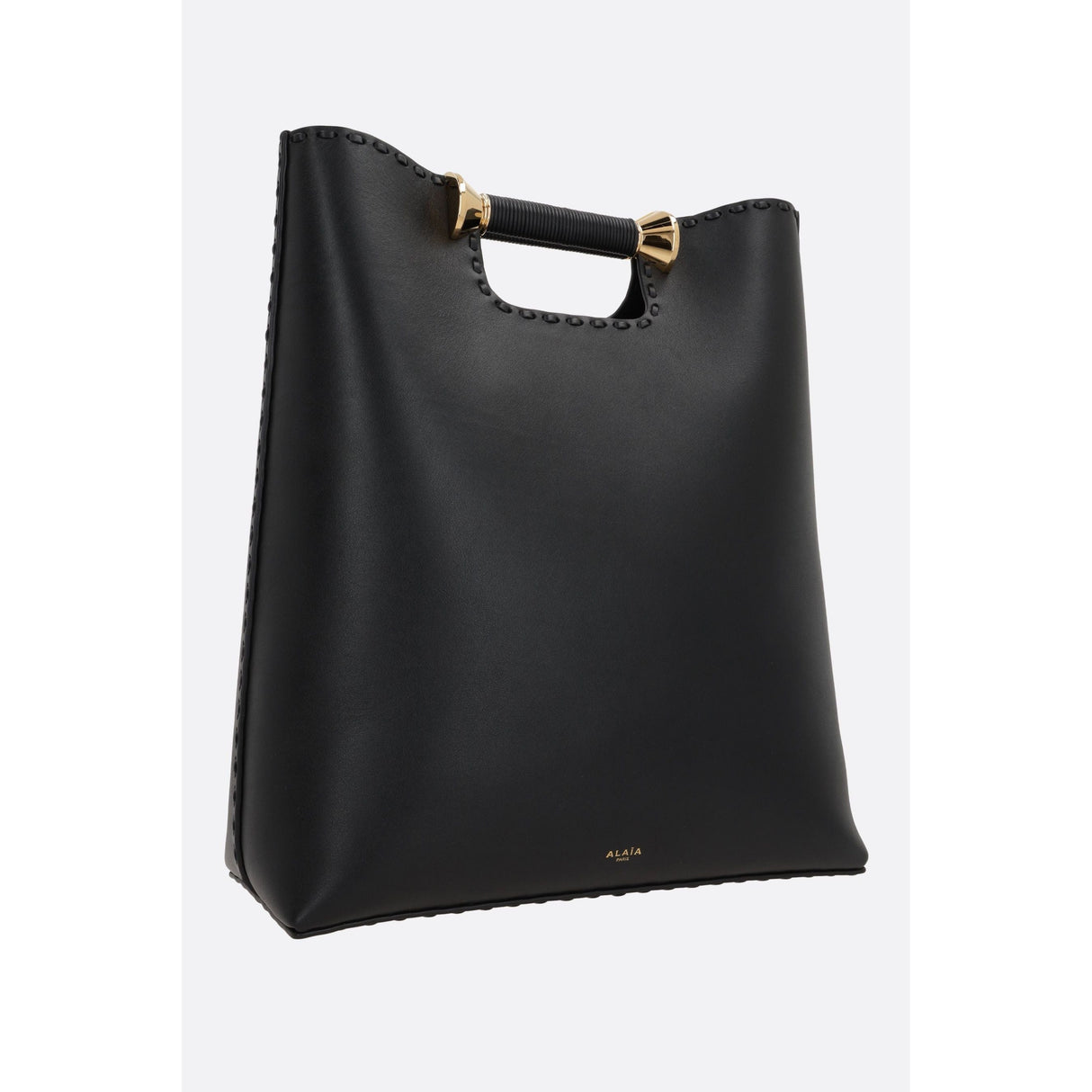 Smooth Leather Tote Bag-ALAÏA-JOHN JULIA