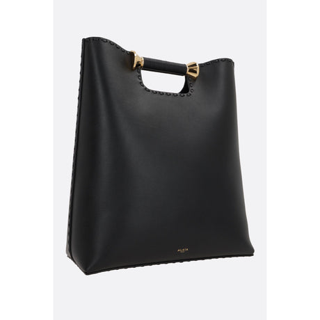 Smooth Leather Tote Bag-ALAÏA-JOHN JULIA