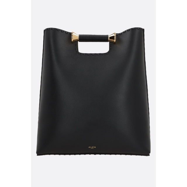 Smooth Leather Tote Bag-ALAÏA-JOHN JULIA