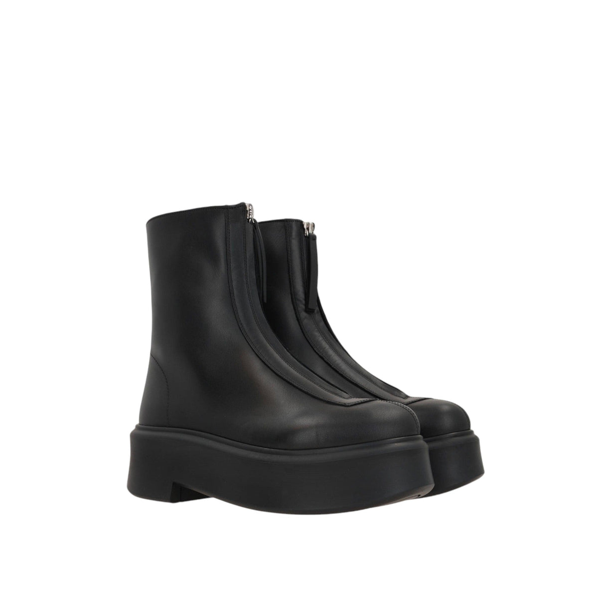 Smooth Leather Zipped Boots-THE ROW-JOHN JULIA