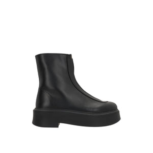 Smooth Leather Zipped Boots-THE ROW-JOHN JULIA