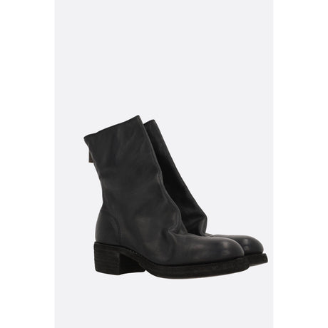 Soft Grainy Leather Ankle Boots-GUIDI-JOHN JULIA