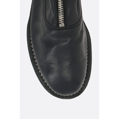 Soft Grainy Leather Ankle Boots-GUIDI-JOHN JULIA