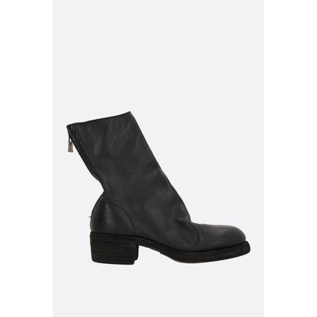 Soft Grainy Leather Ankle Boots-GUIDI-JOHN JULIA