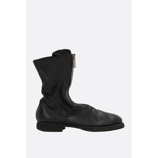 Soft Grainy Leather Ankle Boots-GUIDI-JOHN JULIA