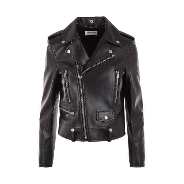 Soft Nappa Biker Jacket-SAINT LAURENT-JOHN JULIA