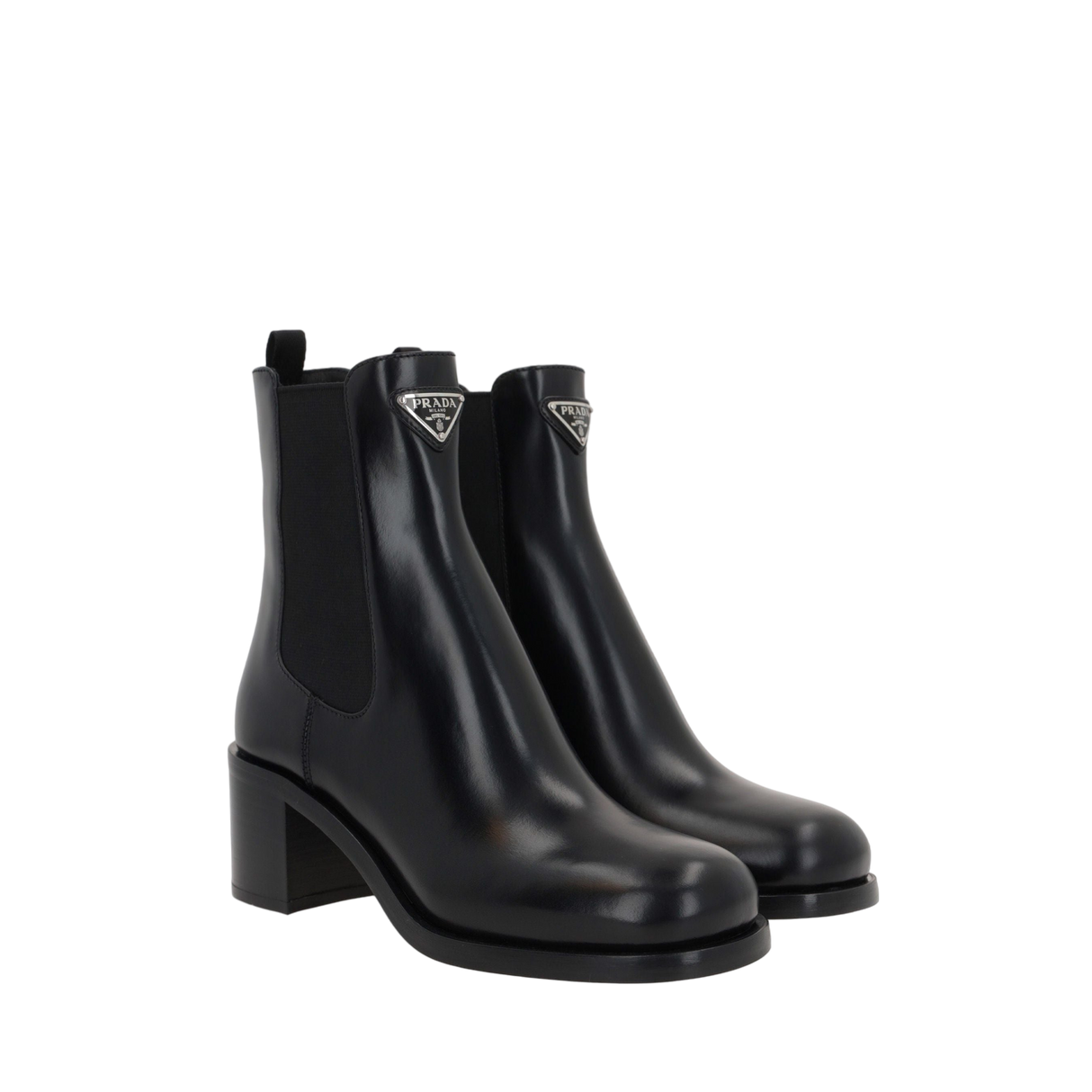 Spazzolato Leather Ankle Boots-PRADA-JOHN JULIA