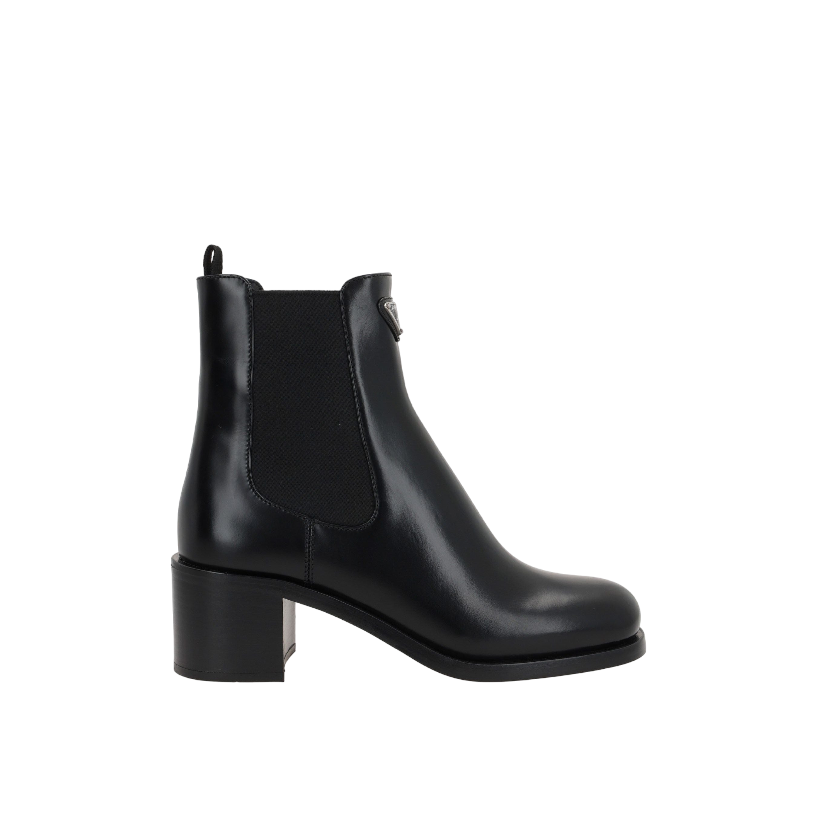 Spazzolato Leather Ankle Boots-PRADA-JOHN JULIA