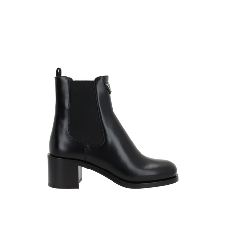 Spazzolato Leather Ankle Boots-PRADA-JOHN JULIA