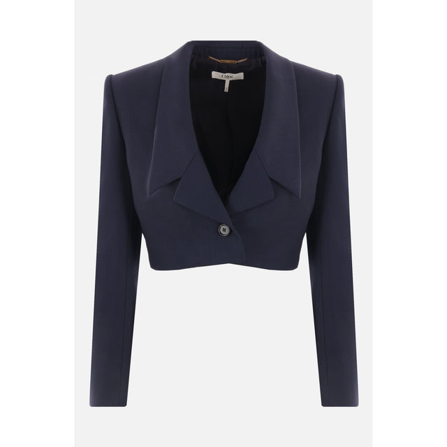 Spencer Wool Cropped Jacket-CHLOÉ-JOHN JULIA