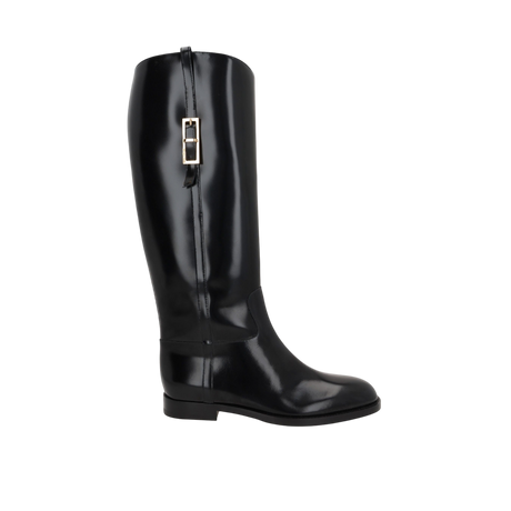 SR Nora Brushed Leather Boots-SERGIO ROSSI-JOHN JULIA