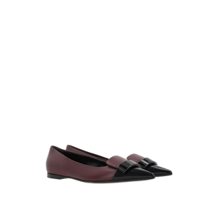 SR1 Nappa and Patent Leather Ballerinas-SERGIO ROSSI-JOHN JULIA