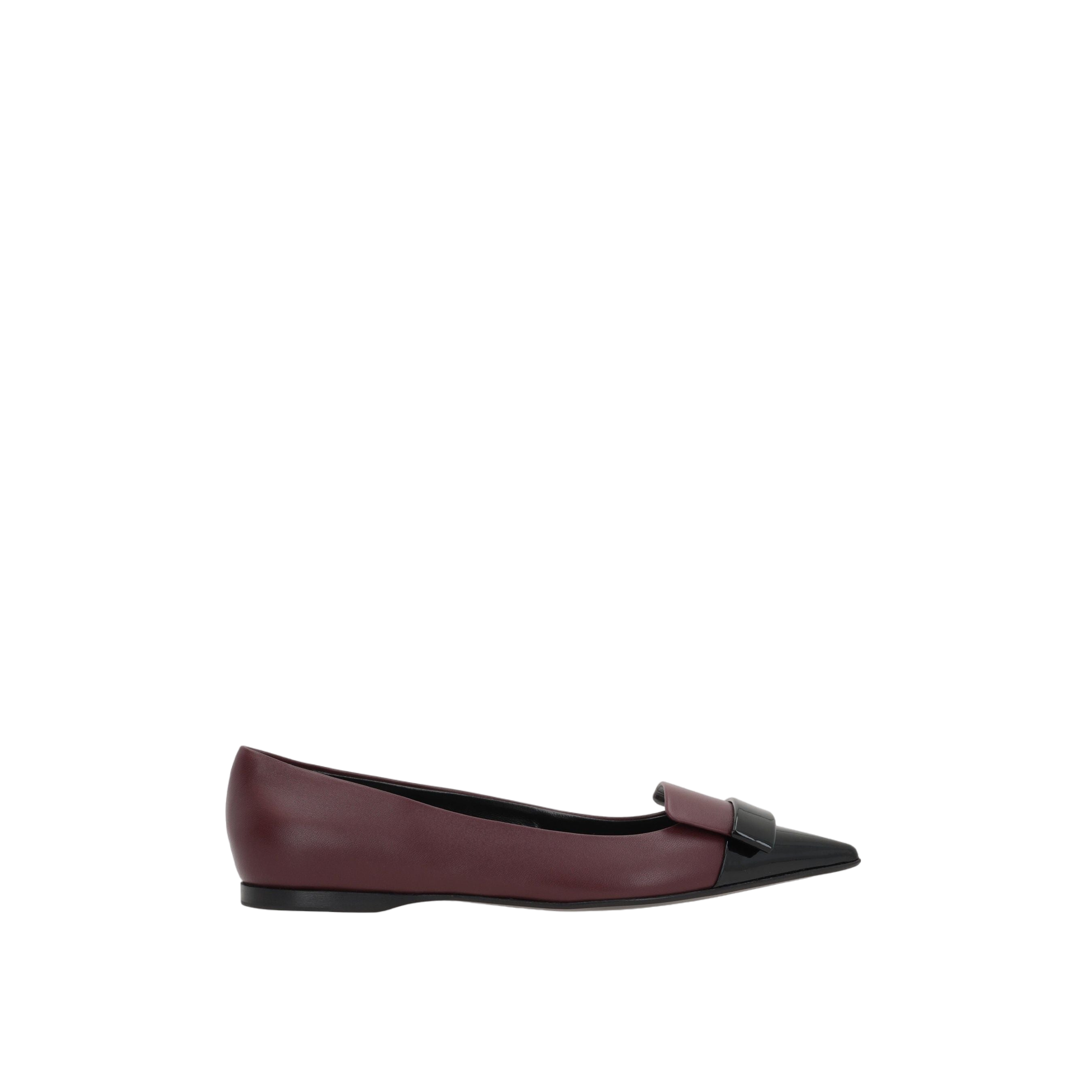 SR1 Nappa and Patent Leather Ballerinas-SERGIO ROSSI-JOHN JULIA