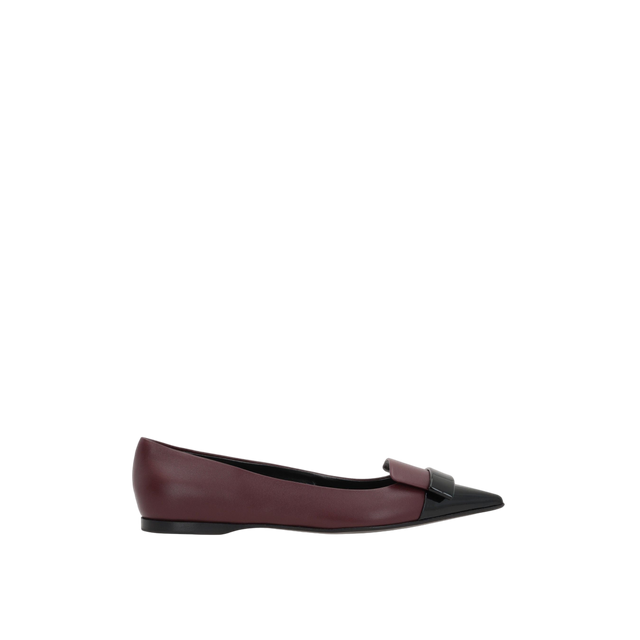 SR1 Nappa and Patent Leather Ballerinas-SERGIO ROSSI-JOHN JULIA