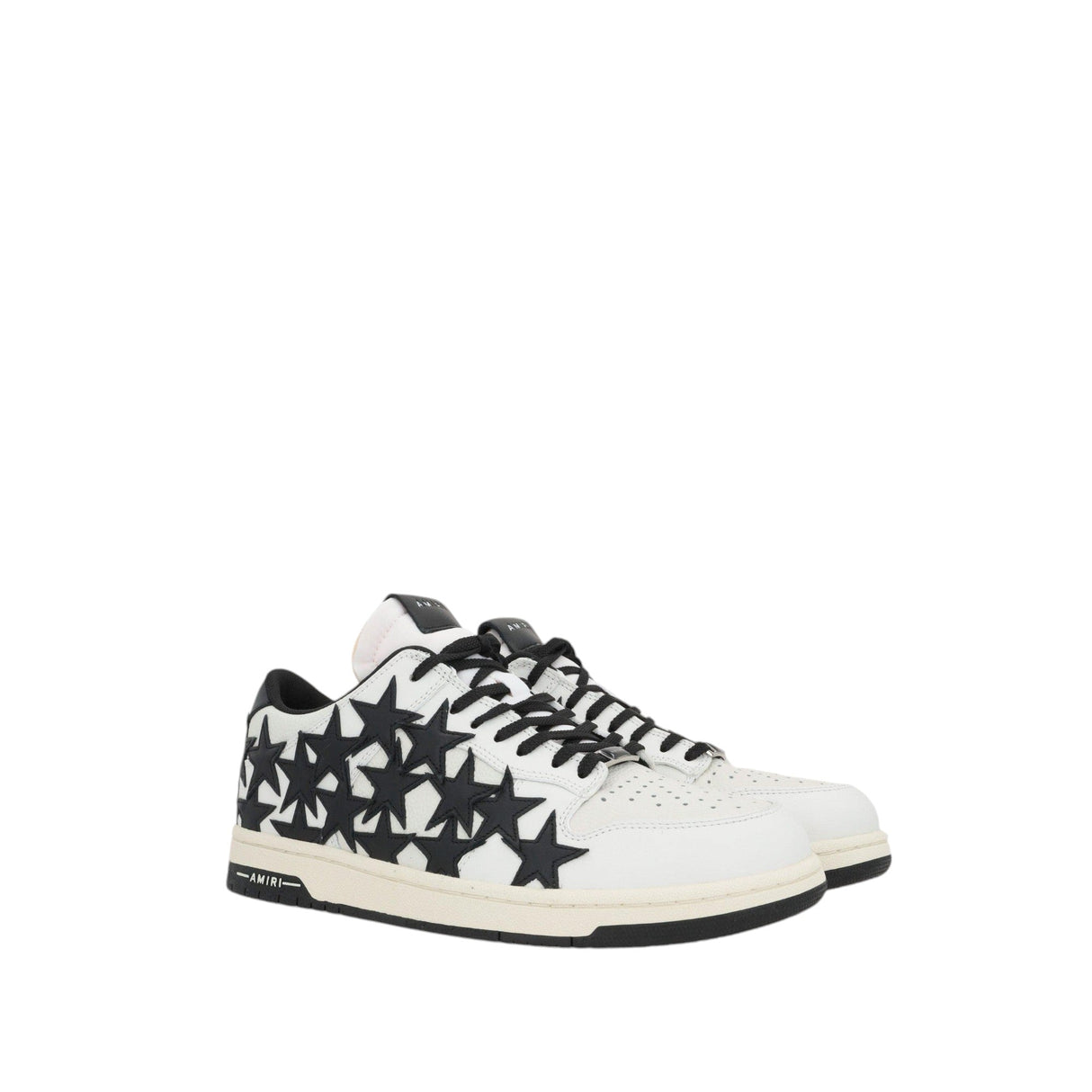 Stars Smooth Grainy Leather Sneakers-AMIRI-JOHN JULIA