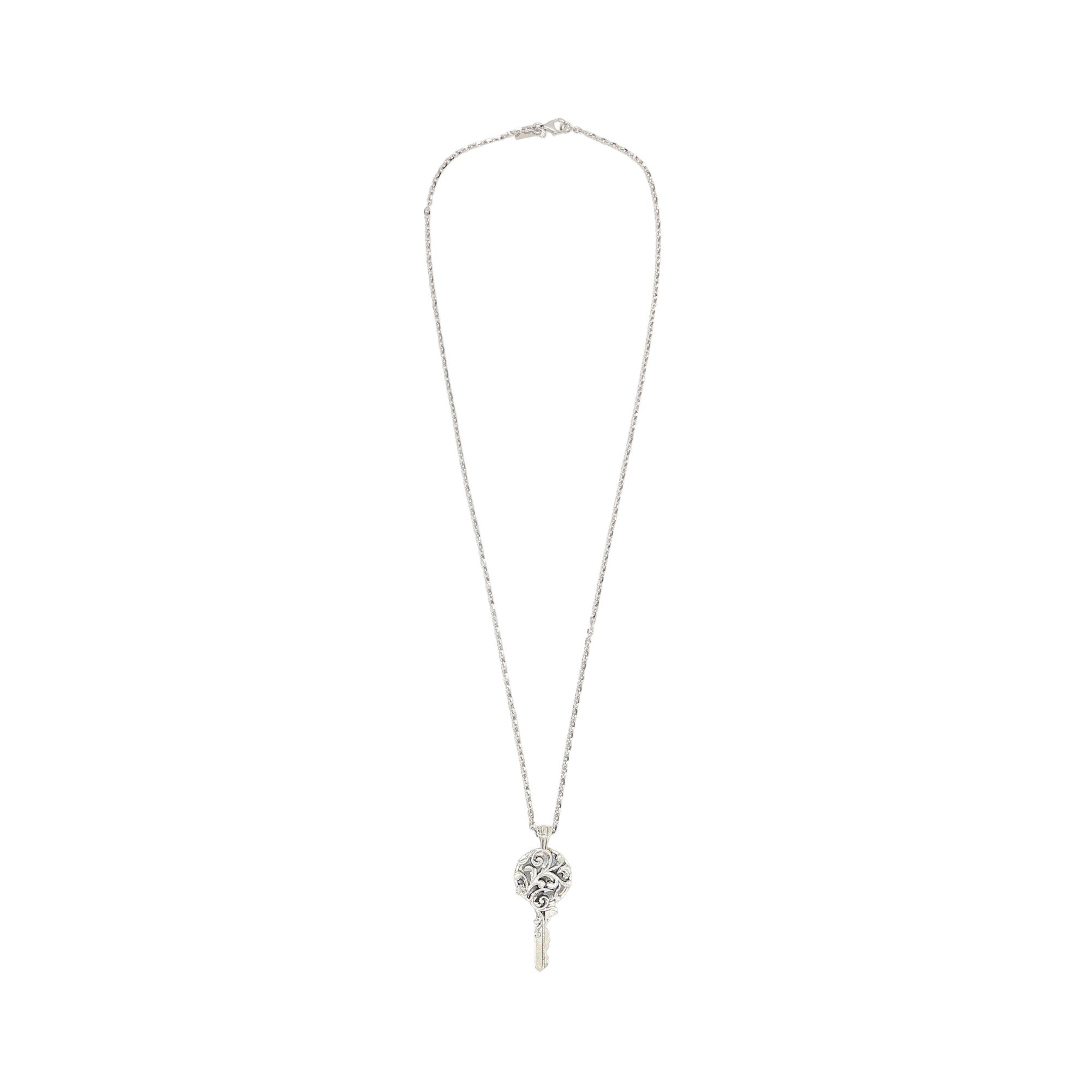 Sterling Silver Arabesque Key Necklace-EMANUELE BICOCCHI-JOHN JULIA