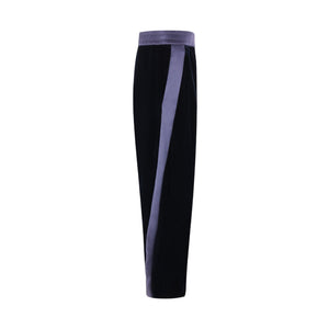 Straight-Leg Velvet Trousers-GIORGIO ARMANI-JOHN JULIA