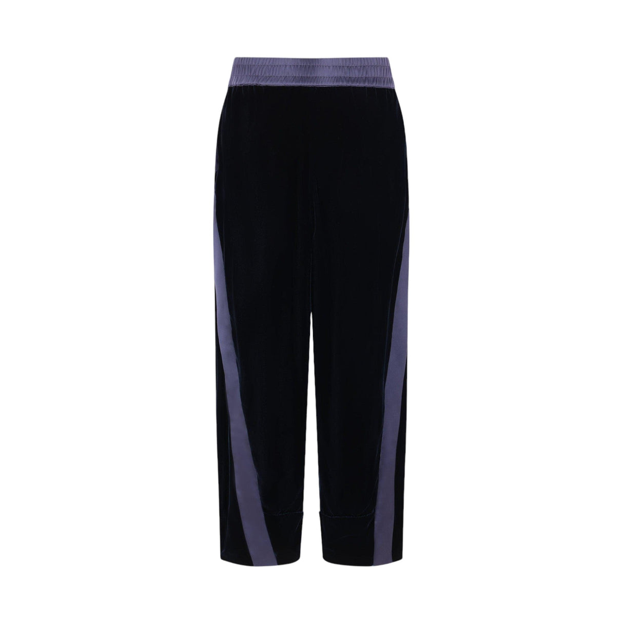 Straight-Leg Velvet Trousers-GIORGIO ARMANI-JOHN JULIA