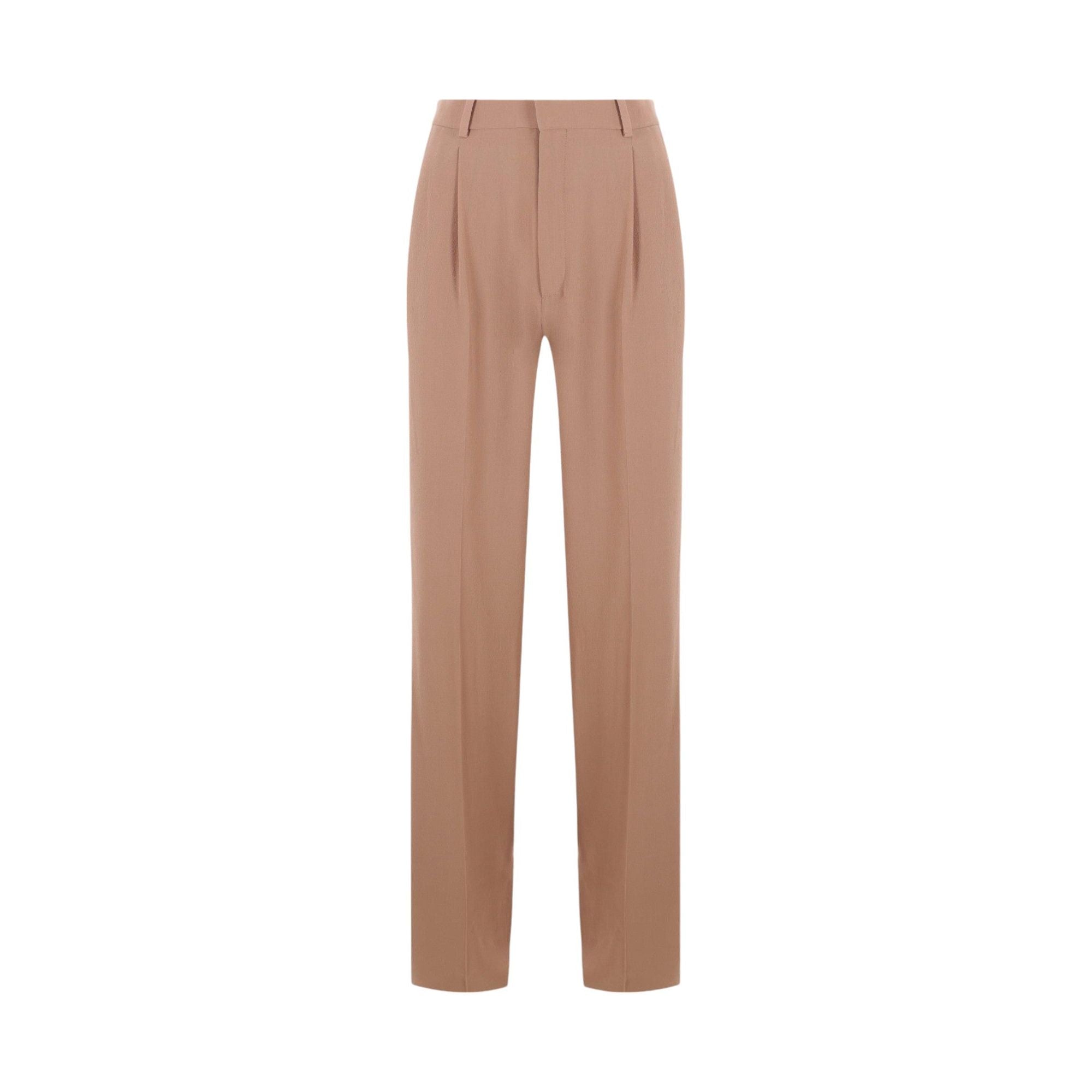 Straight-leg Crepe Trousers-SAINT LAURENT-JOHN JULIA