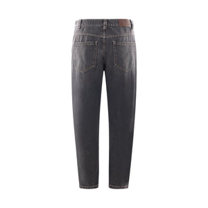 Straight-leg Denim Jeans-BRUNELLO CUCINELLI-JOHN JULIA