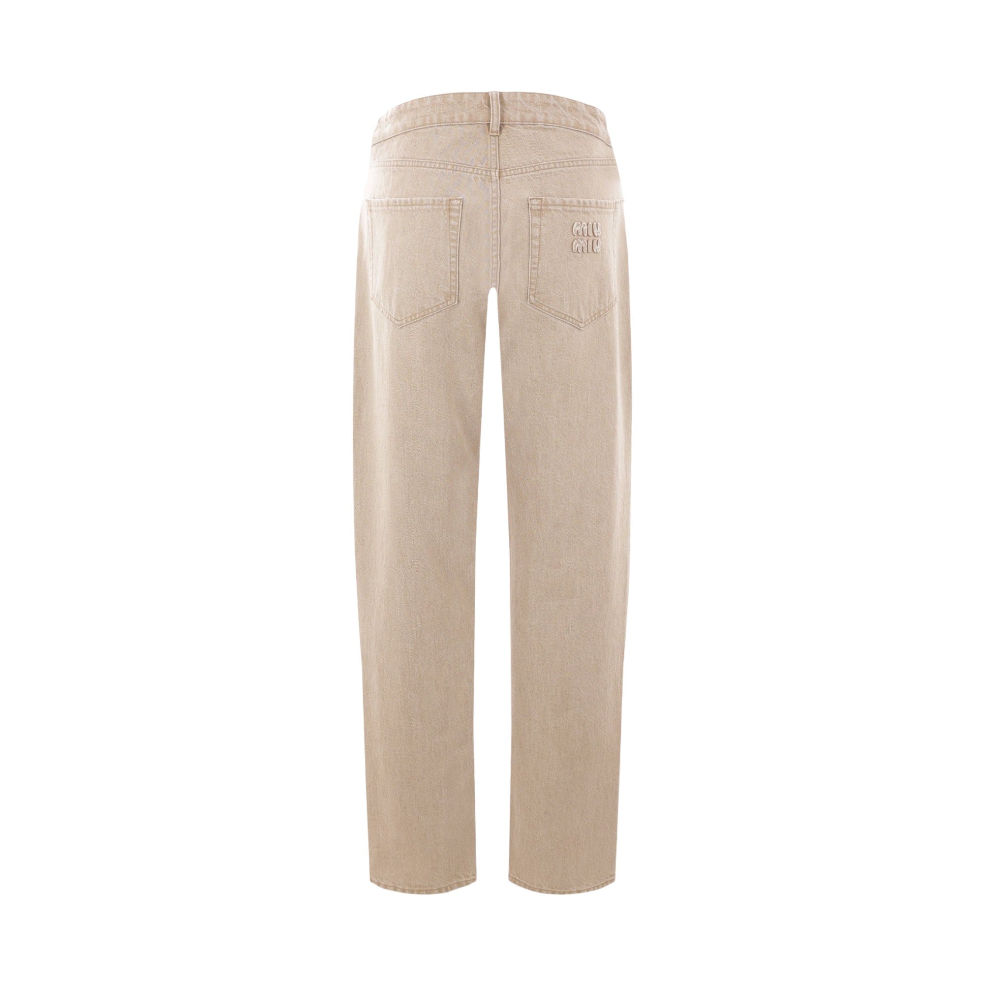 Straight-leg Denim Jeans-MIU MIU-JOHN JULIA