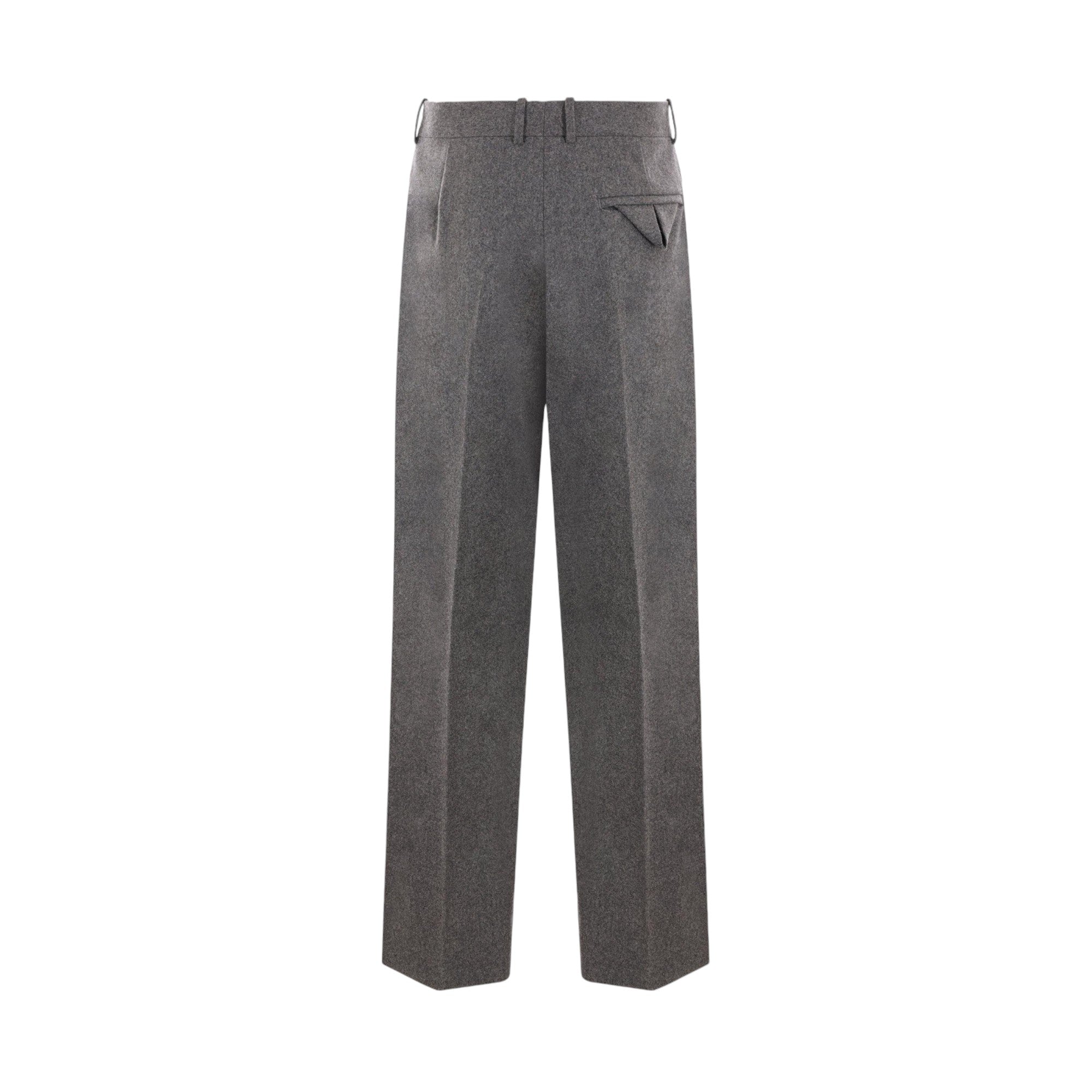 Straight-leg Flannel Trousers-BOTTEGA VENETA-JOHN JULIA