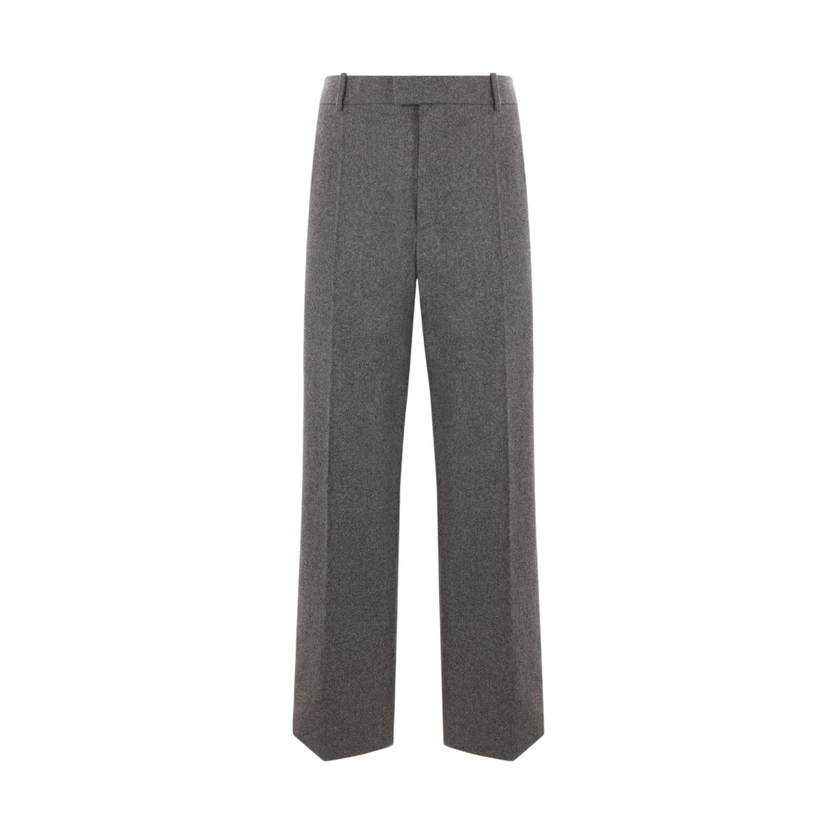 Straight-leg Flannel Trousers-BOTTEGA VENETA-JOHN JULIA